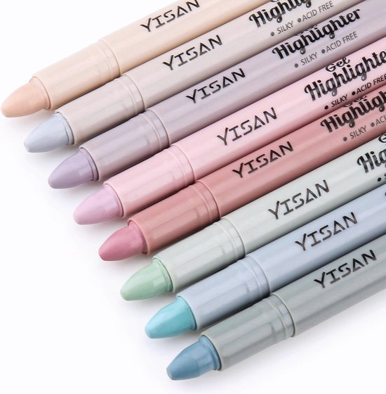 Droge markeerstiften voor Bijbels - 8 kleuren, geen bloeding