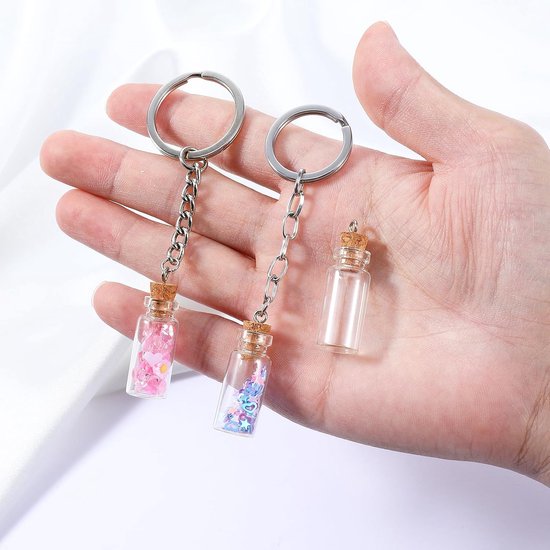 WeddingTree 20 x glazen mini-flessen met kurk, 11 ml, kleine glazen flessen om te vullen, reageerbuis met kurkglas voor bruiloft, kleine kruidenpotjes, mini-glazen met kurk, als gastgeschenk voor