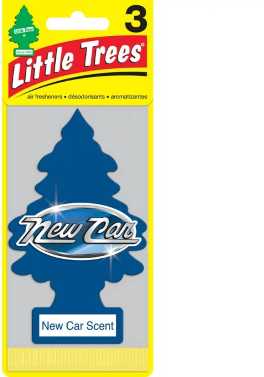 Little Trees New Car - Geurhanger voor auto - 3-pack, frisse geur