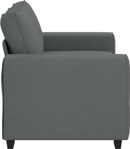 vidaXL - Canapé 2 places - 120 - cm - tissu - gris foncé