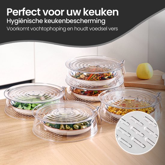Velox Goods Voedselkappen Stapelbaar - Set van 3 - Transparant — afbeelding 4