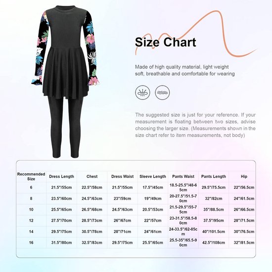 Bescheiden moslim badmode UPF 50 UV islamitische hijab badpak lange mouwen top shirt met korte broek badmuts 3-delig zwempak strandkleding, donkerblauw, 2-3 Jaren