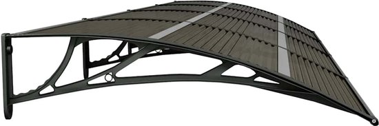 vidaXL Auvent de porte Noir 400 x 100 cm Polycarbonate