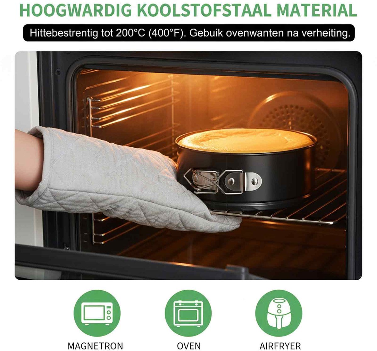 longziming Mini Springvorm Bakvorm - 10 cm - Set van 2 - Anti-aanbak - Ronde Mini TaartvormenUitneembare Bodem - Kleine Bakvormen met Platte Bodem - Voor Taarten – foto 3