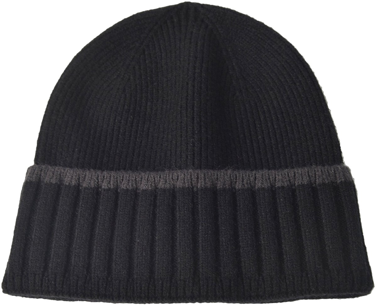 Muts voor Heren Dames, Beanie, Fleece Voering, Elastische, One Size – Zwart