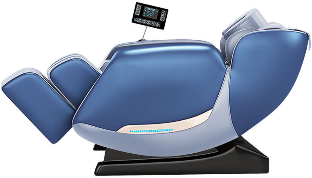 Relif™ Massagestoel Rustpunt - Blauw- Compact model - 16 Rollers & 14 Airbags - Surround Sound - Massage stoel - Massagestoel Elektrisch - massagestoel - Massage apparaat – foto 2