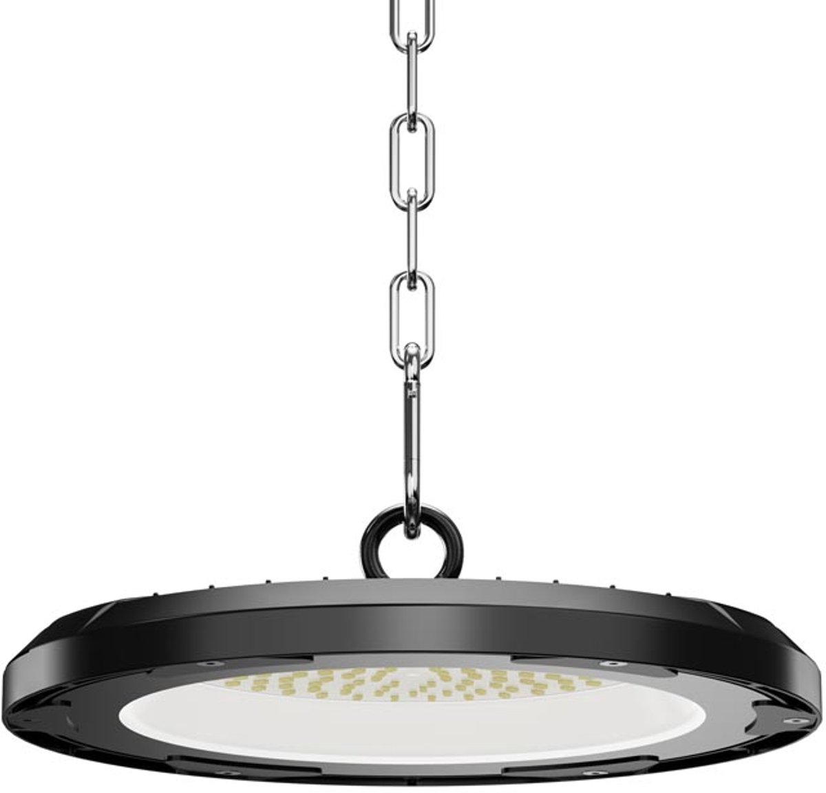 HOFTRONIC Eris LED High Bay UFO - 100 Watt - 14.000lm (140lm/W) - 6500K daglicht wit - IP65 waterdicht - IK08 - Flikkervrij Zwart