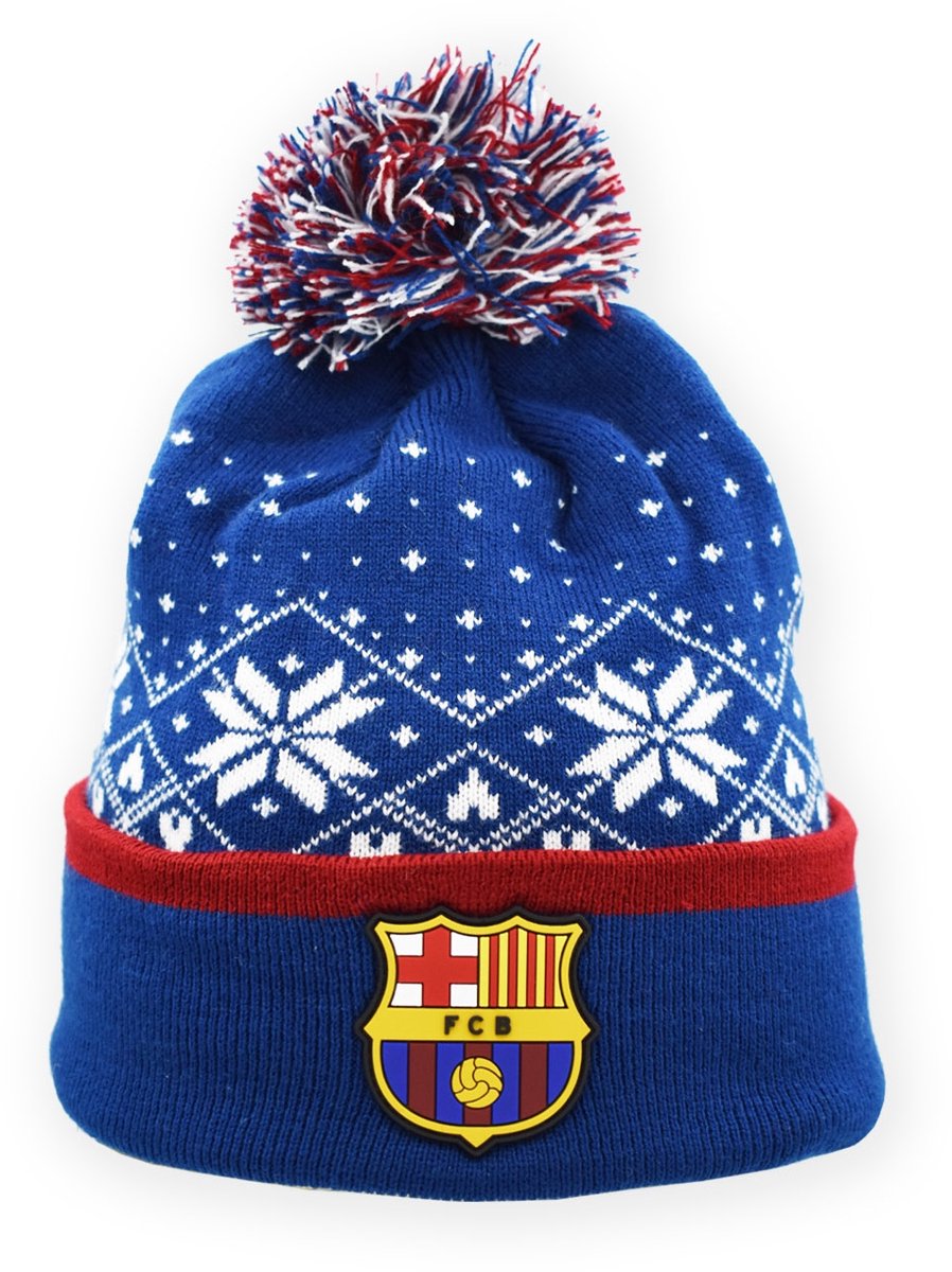 FC Barcelona muts pompon ND blauw - volwassenen