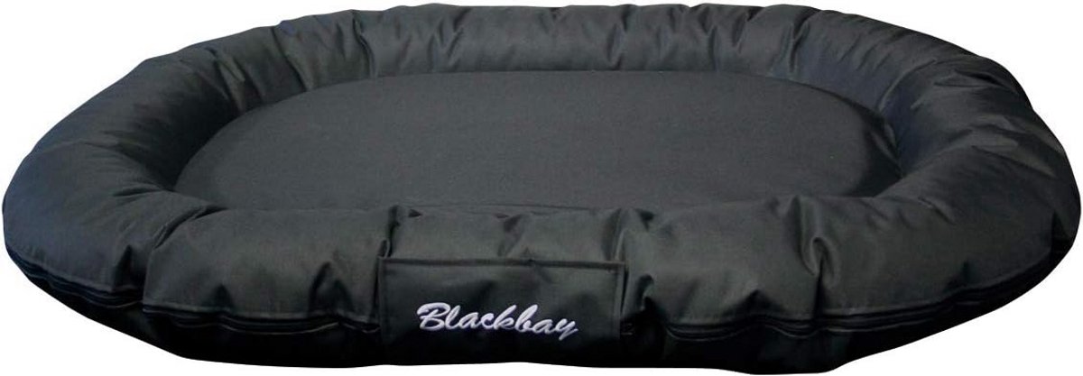 Ovaal Zwart Kussen 100x75x15 cm - Comfortabel Ligbed of Loungemat