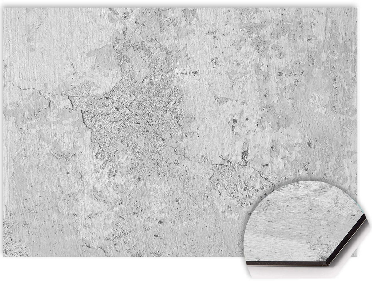 KitchenArt - Urban White Spatscherm - 60x30 cm - Spatscherm Achterwand Keuken - Spatwand Keuken
