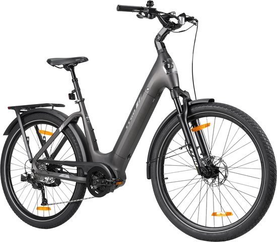 Elektrische fiets 27,5Inch - 20AH - LCD -75NM -9 Versnellingen -Aluminium design -Hydraulische schijfrem - Bereik tot 130km - Pedelec -E-MTB - voor dames en heren - Grijs van Merkloos — afbeelding 2