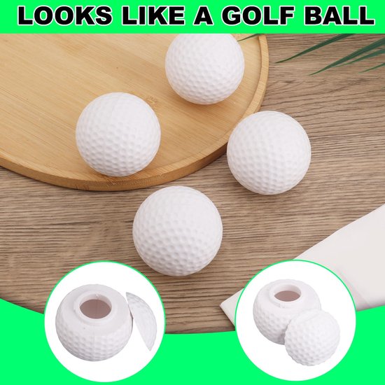 IMPERATORIS® Golf Oefenballen - Airflow Ballen - Geperforeerde Plastic Ballen - Voor Training in Tuin en Binnen - Lichtgewicht - Set van 4 - witte van IMPERATORIS — afbeelding 3