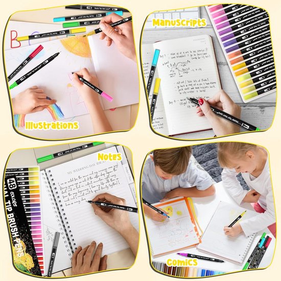 Dual Brush Pen Set 120 Farben: Ohuhu Filzstifte Pinselstifte Stifte für