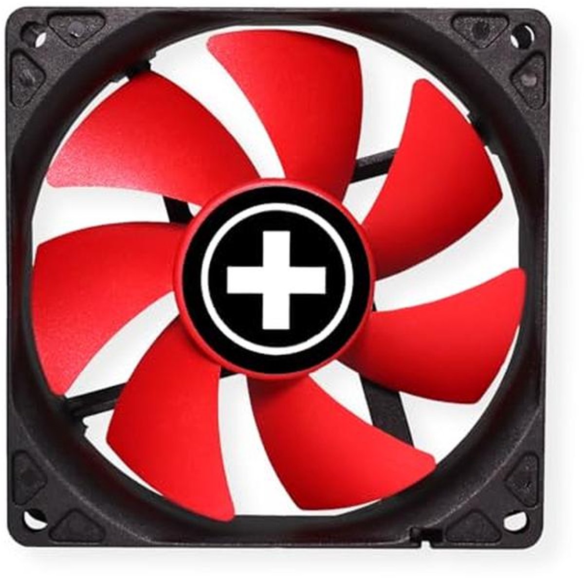 92 mm PC Behuizingsventilator Met 3PIN+4PIN Aansluiting - Rood/Zwart