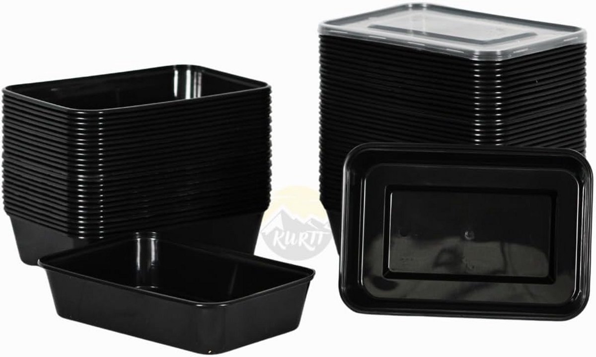 Mealprep Containers 100 Stuks - Magnetron Bestendige Voedselcontainers met Deksel - Multifunctionele Lunchboxen van 500 ml