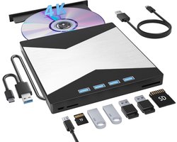 Draagbare 4K Blu Ray Drive - USB 3.0 Type-C UHD BD-speler voor Laptop en Desktop