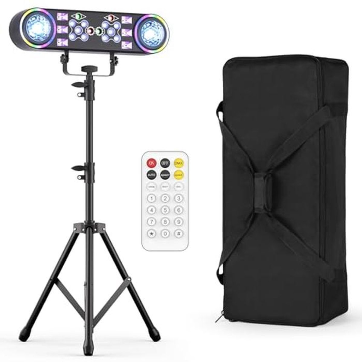Disco partylicht met telescoopstatief en afstandsbediening voor thuisfeesten en evenementen