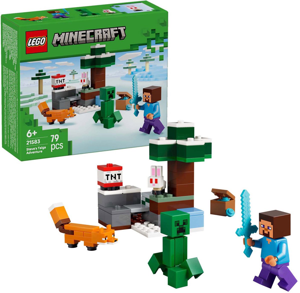 LEGO Minecraft Steve's Taiga-Avontuur Videogame Bouwpakket voor Kinderen - 21583 – foto 8