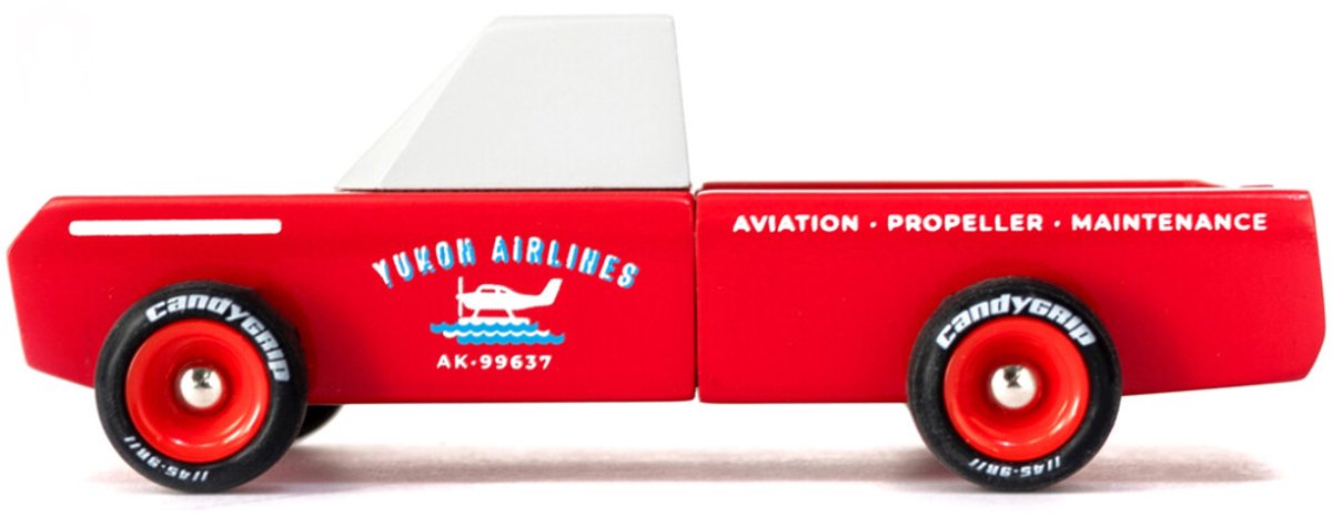 Candylab houten speelgoedauto Americana Longhorn Red multicolor.