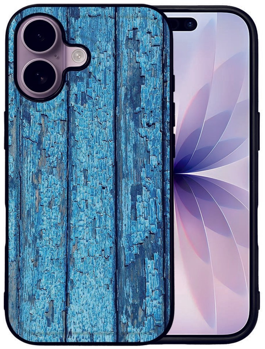 Beschermhoes iPhone 17 Wood Blue