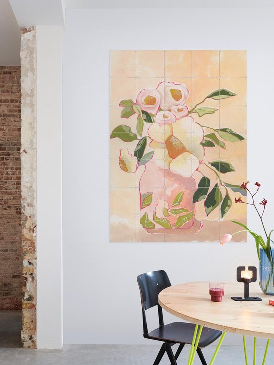 Vase IXXI Flourish, Lucrecia Caporale & Divers - 100 x 140 cm - Support de suspension gratuit - Grande décoration murale et posters - Illustrations, Aquarelle