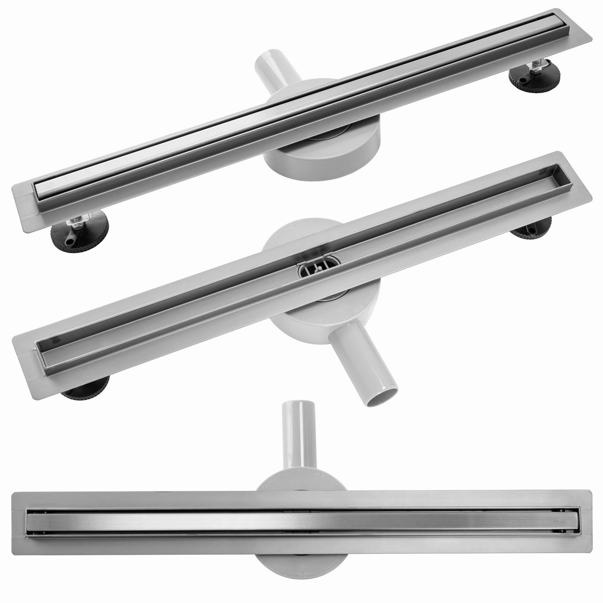 Rea Neo Slim Pro - Lineaire Afvoer - Geborsteld Staal - 700 - 70X3,1X8Cm