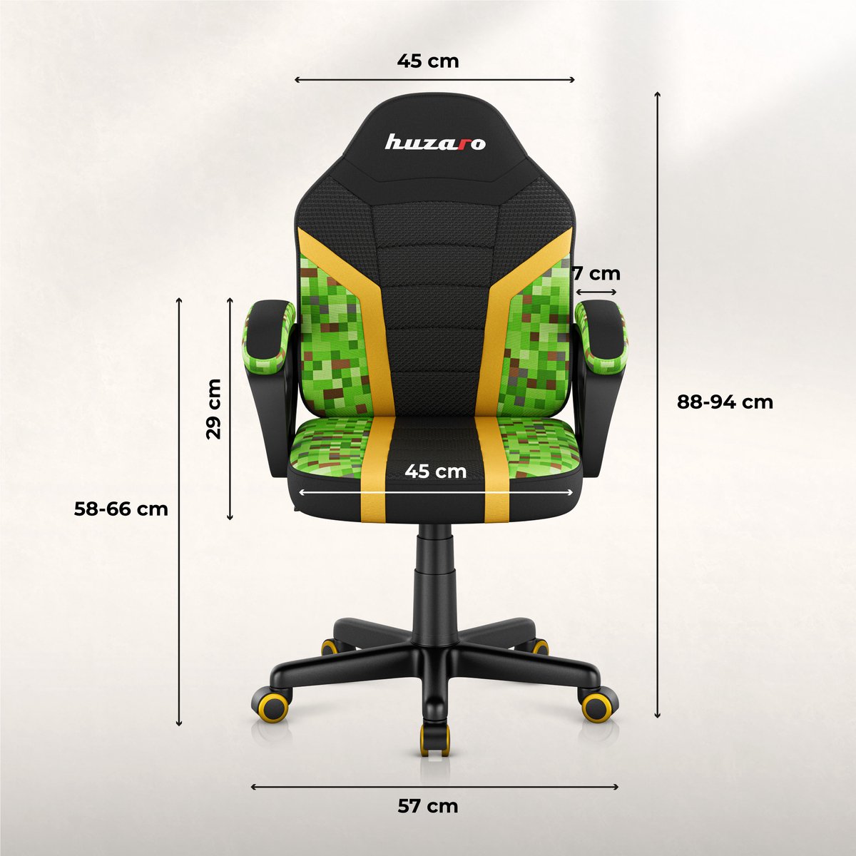 Huzaro Ranger 1.0 Gamestoel Kinderen Zwart Veelkleurig - afbeelding 2