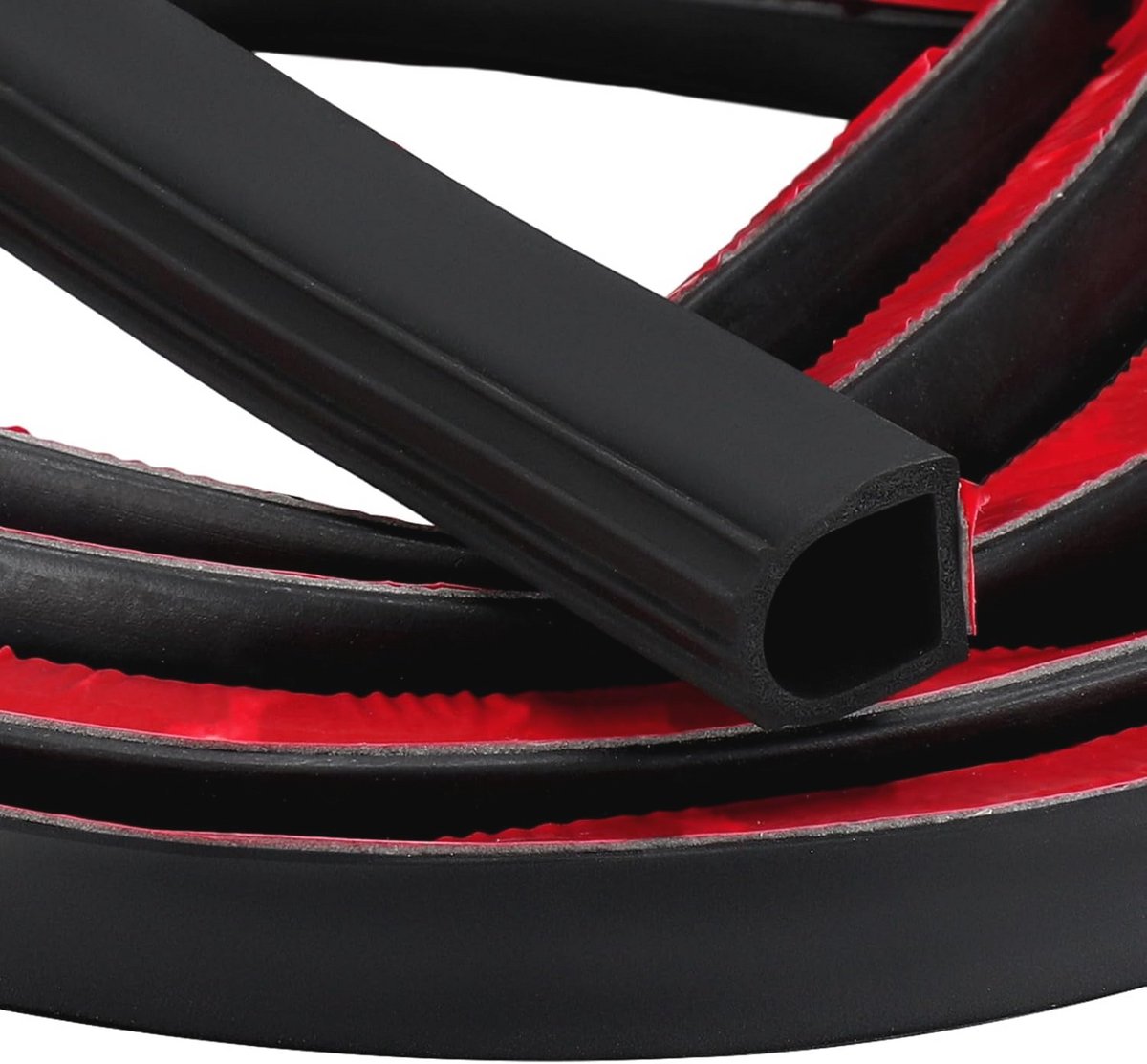 D-vorm Rubber Deurafdichtingsstrip - Geluidsisolatie Afdichting - Zelfklevend EPDM voor Auto en Huis