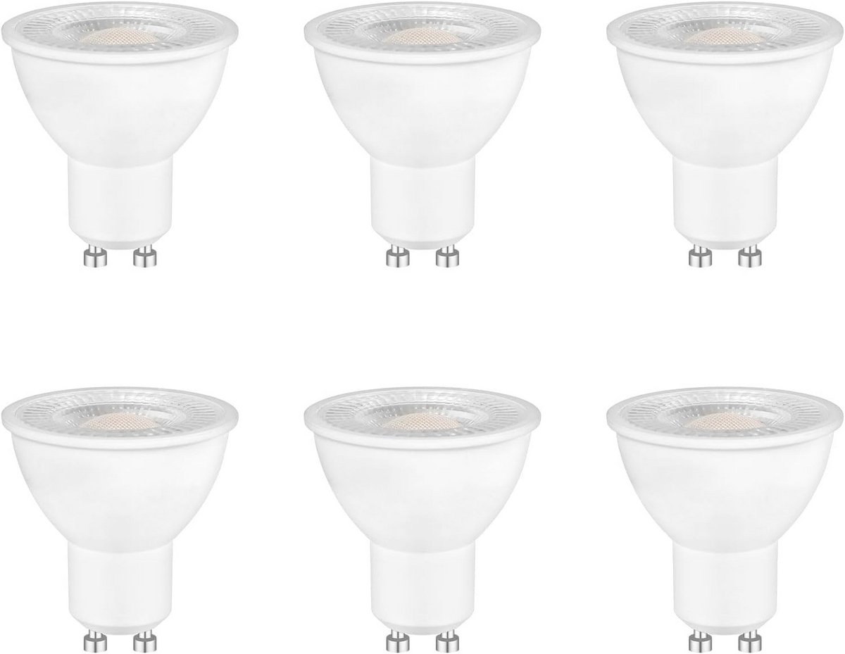 GU10 5W LED-lamp - Natuurlijke Wit 4000K, Vervangt 50W Halogeenlampen, 500 Lumen, 120° Stralingshoek, Niet Dimbaar, 6 Stuks
