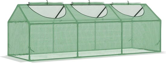 BRAMBLE Mini Tuinkas, Kweekkas, Broeikas voor Binnen en Buiten, Stalen Frame en Versterkt PVC-Dekzeil - Stevig en Eenvoudig te Monteren (3 lagen