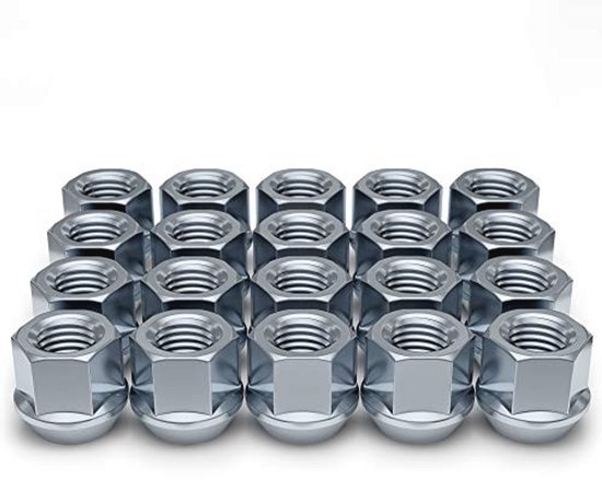 ARROW 32-Pack Chrome M14x1.5 Bulge Acorn Open End Lug Nuts - 3/4" Hex - Fit Ram 2500 3500