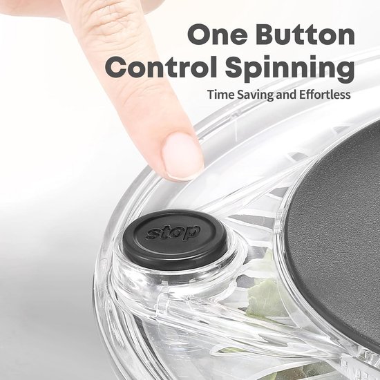 Premium 5,3-Qt Roestvrij Stalen Slacentrifuge met Stopknop - Vaatwasmachinebestendig en BPA-vrij van premium — afbeelding 3