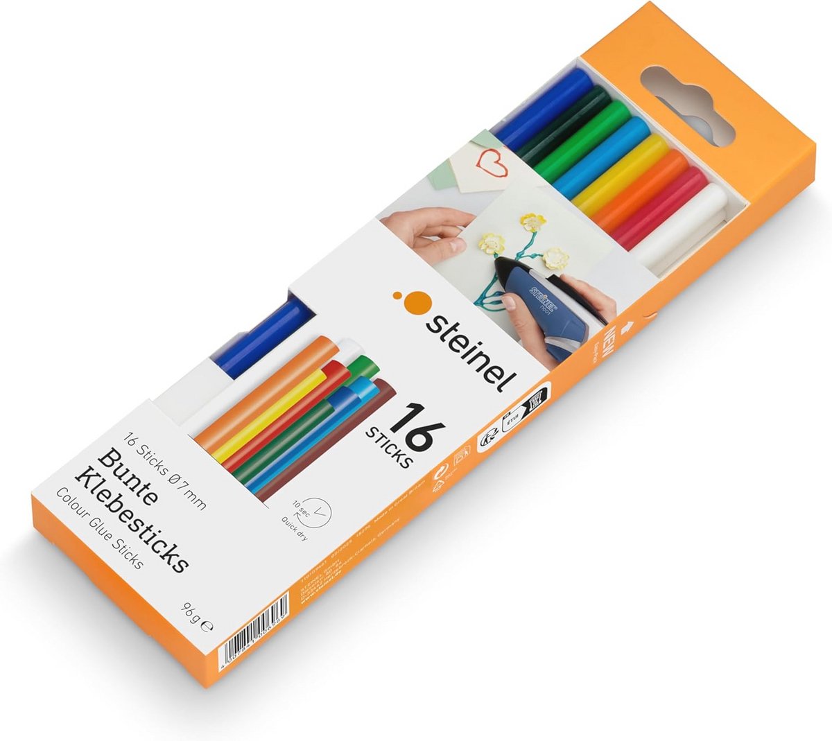 Variërende hete lijmsticks 7 mm - 16 stuks in meerdere kleuren