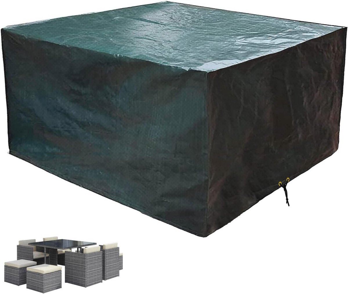 Waterdichte tuinmeubelhoes - Bescherming voor meubilair buiten, 125 x 125 x 71 cm, groen
