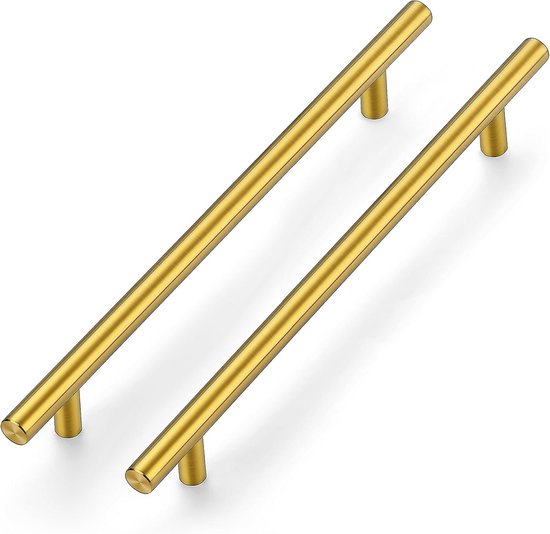 Gouden Meubelgrepen voor Keukenkasten - 256 mm - Roestvrij Staal - 5