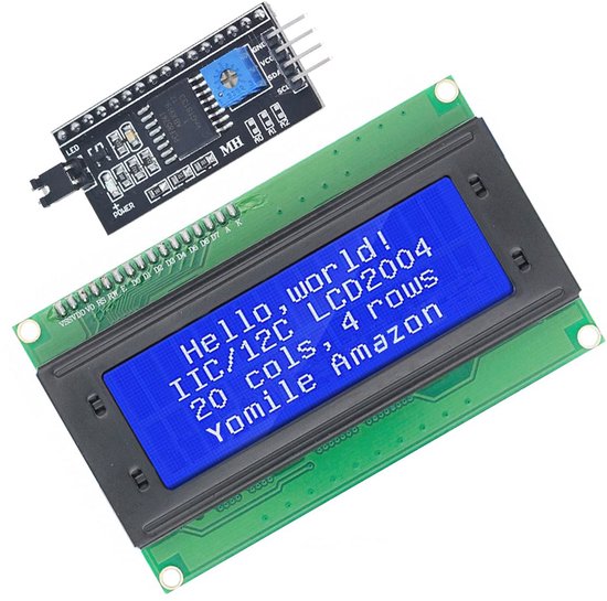 LCD Display Module 20x4 met I2C Interface voor Arduino Projecten | bol