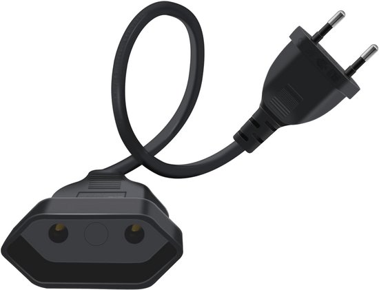 Euro Verlengkabel 2,5A 250V 625W Verlengkabel Eurostekker Euro kabel