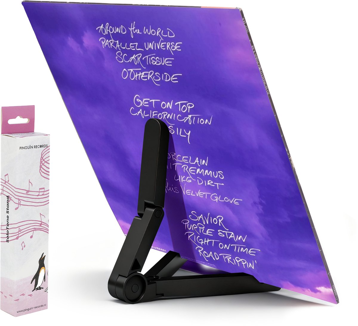 Pinguïn Records – SoloTone Stand - Opvouwbare LP Houder – LP Standaard - Zwart – Vinyl Houder – Handig op te bergen