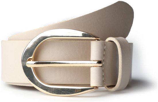 Vanzetti Ceinture Cuir - Femme - 75 cm - crème