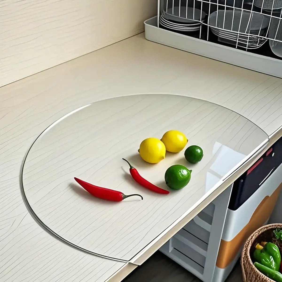 Antislip snijplank Geschikt Geschikt voor groenten en fruit, 30*25,5 cm - transparant