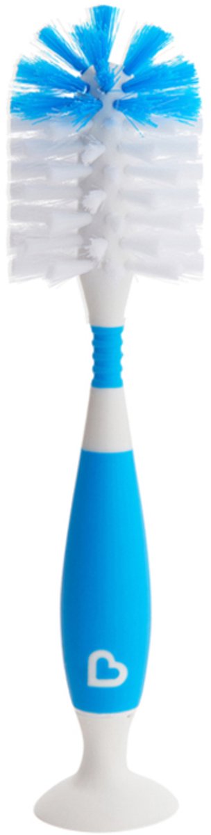 Munchkin Bristle - Flessenborstel - Schoonmaakborstel - Met Zuignap - Voor Flessen en Spenen - Blauw van Munchkin — afbeelding 5