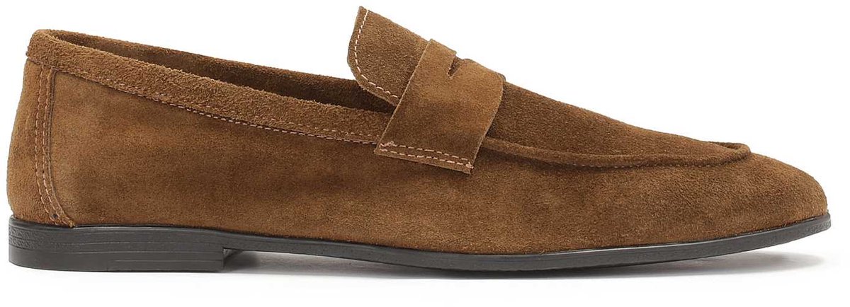 Classic brown suede loafers