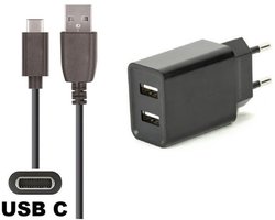 OneOne 2.1A lader met 2 poorten + 1,2m standaard USB C kabel. Oplader adapter past op Ultimate ears EPICBOOM, EVERBOOM, MINI ROLL, BOOM 4, MEGABOOM 4, WONDERBOOM 4