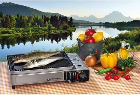 Draagbare Gas Plancha Grill 2300W - Inclusief 2 Gaspatronen en Transporttas — afbeelding 5