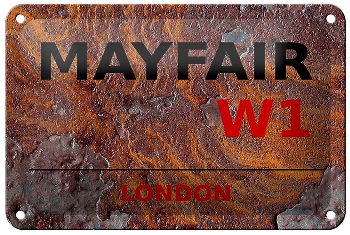 Blechschild London 18x12cm Mayfair W1