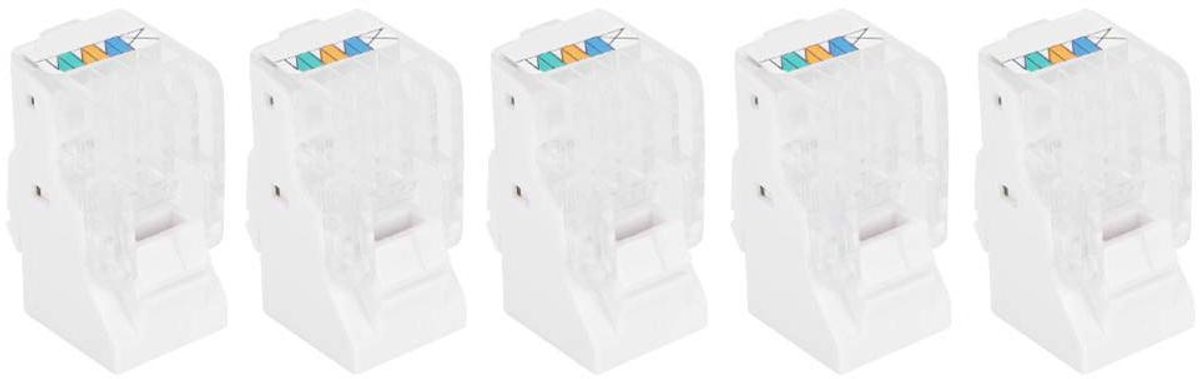 Keystone Jack CAT3 Module voor Telefoon met 4 Oproepen - Enkele Poort RJ11.