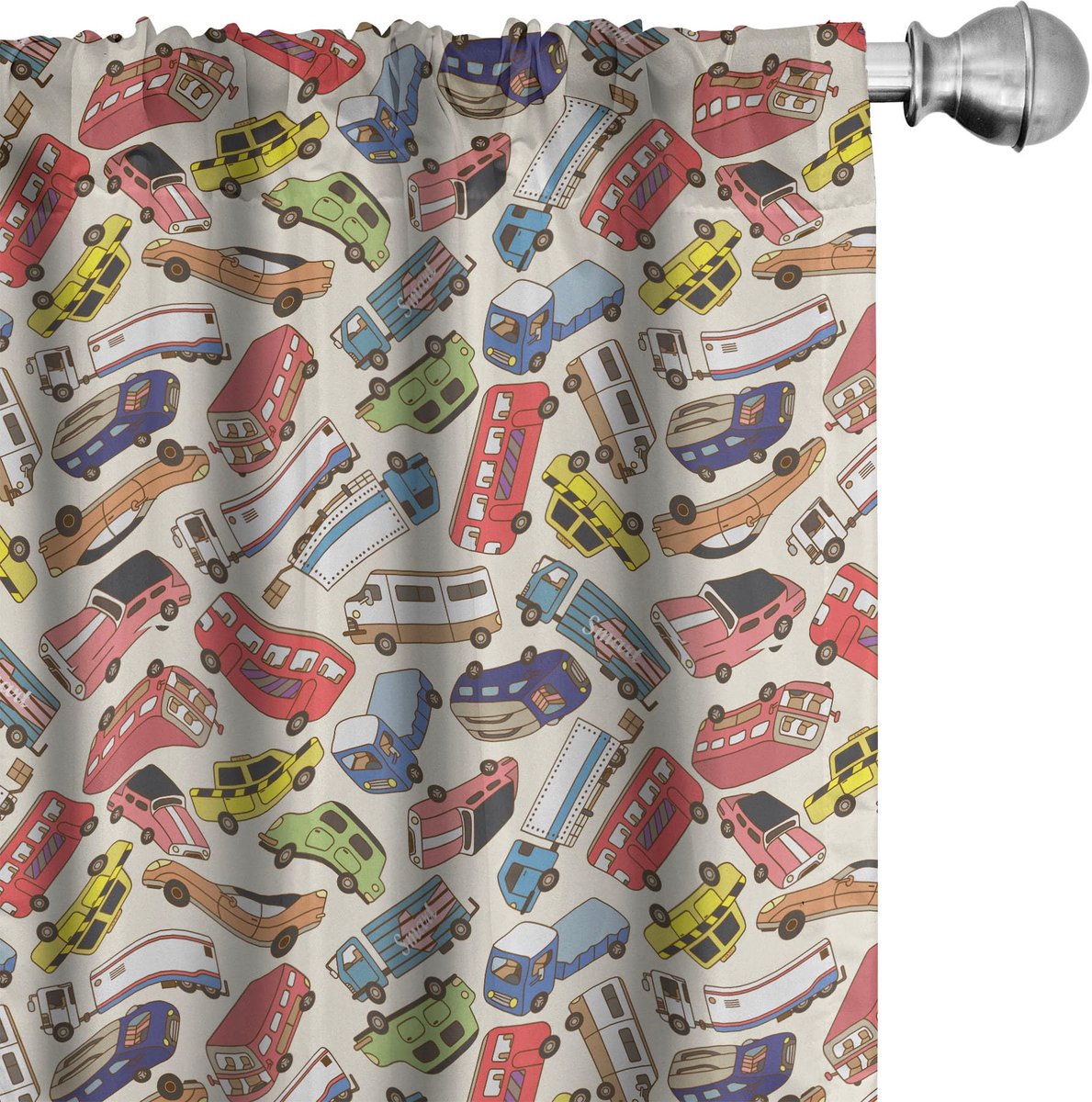 ABAKUHAUS Voorhangen – 2x75x245 cm – Microvezel – Meerkleurig halfdonker