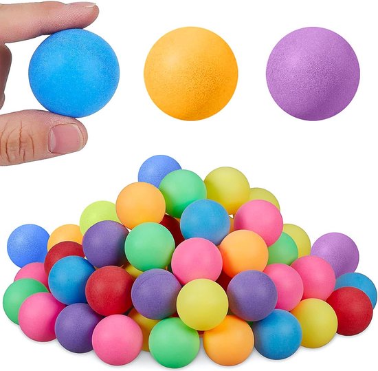 Riisoyu 30 stuks tafeltennisballen, gemengde kleuren, tafeltennistballen, 40 mm, training, pingpongballen, premium tafeltennisballen voor wedstrijdtraining, entertainment, handwerk, decoraties