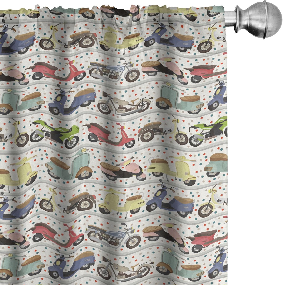 ABAKUHAUS Gordijnen Set – 2x75x225 cm – Mikrofaser – Meerkleurig Mehrfarbig