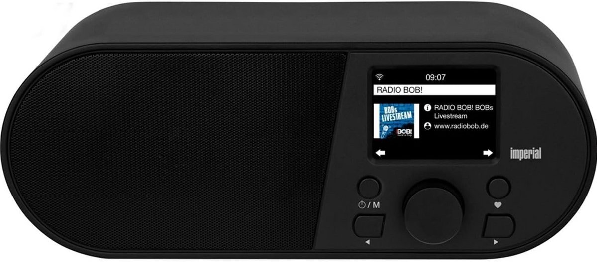 Wifi Internetradio met mediaspeler en kleurenscherm zwart